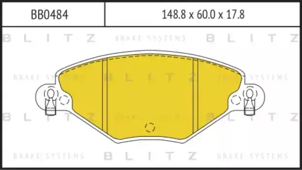 Тормозные колодки дисковые BLITZ BB0484