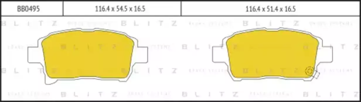 Тормозные колодки дисковые BLITZ BB0495