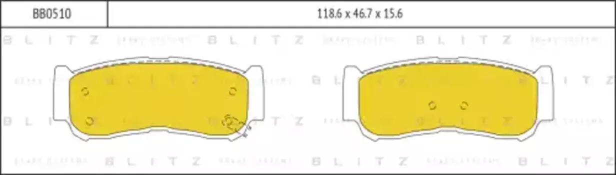 Тормозные колодки дисковые BLITZ BB0510