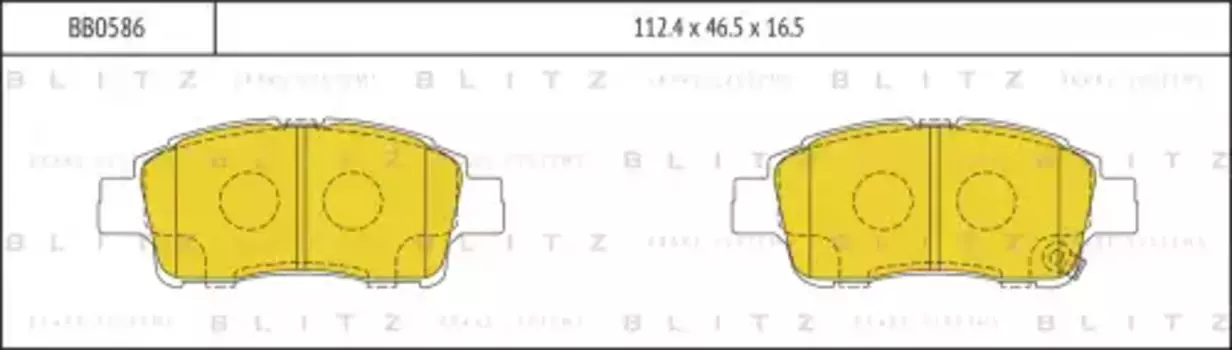 Тормозные колодки дисковые BLITZ BB0586
