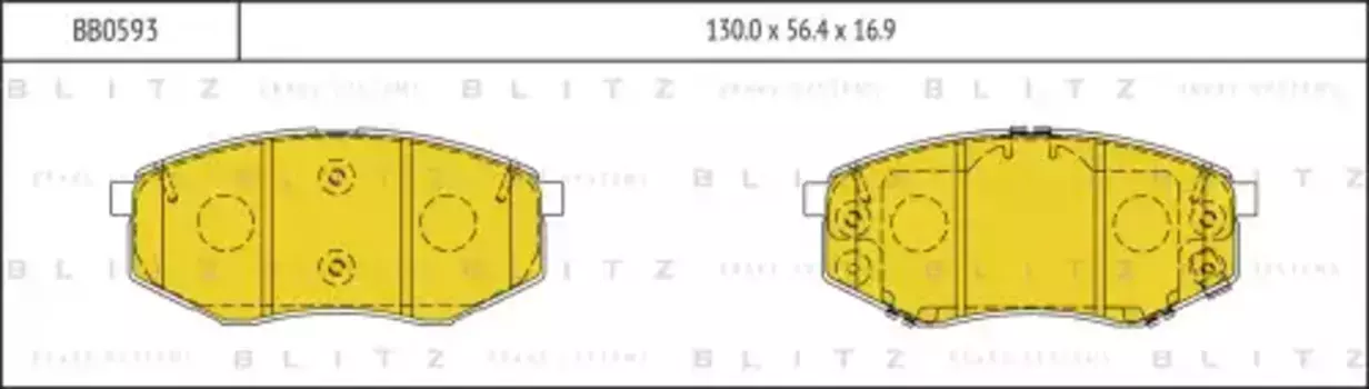 Тормозные колодки дисковые BLITZ BB0593