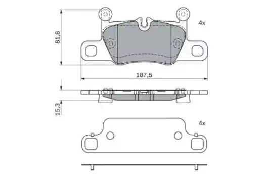 Тормозные колодки дисковые BOSCH 0 986 424 972