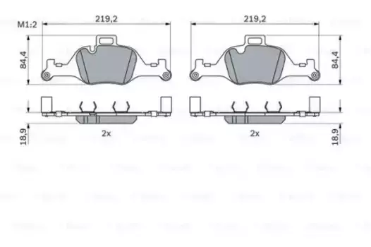 Тормозные колодки дисковые BOSCH 0 986 424 849