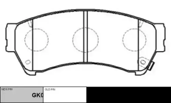 Тормозные колодки дисковые CTR GK0210