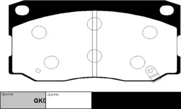 Тормозные колодки дисковые CTR GK0482