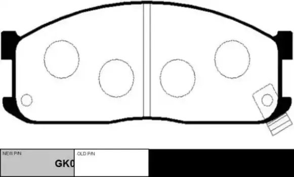 Тормозные колодки дисковые CTR GK0517