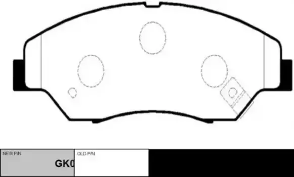 Тормозные колодки дисковые CTR GK0522