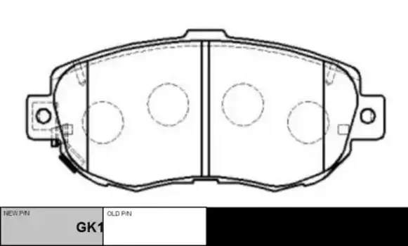 Тормозные колодки дисковые CTR GK1039
