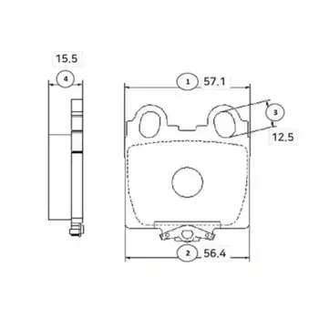 Тормозные колодки дисковые CTR GK1042