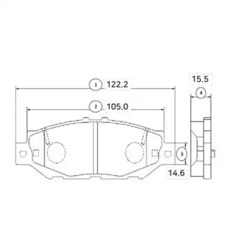 Тормозные колодки дисковые CTR GK1077