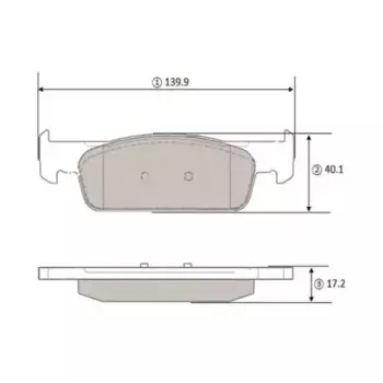 Тормозные колодки дисковые CTR GK1440