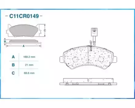 Тормозные колодки дисковые CWORKS C11CR0149