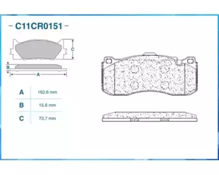 Тормозные колодки дисковые CWORKS C11CR0151