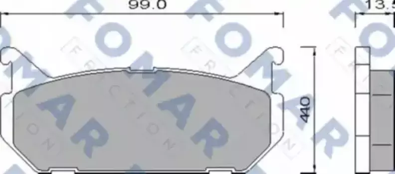 Тормозные колодки дисковые FOMAR 51455181