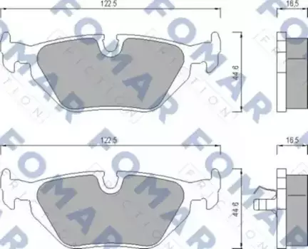 Тормозные колодки дисковые FOMAR 51469881