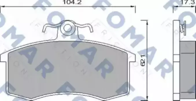 Тормозные колодки дисковые FOMAR 51474381