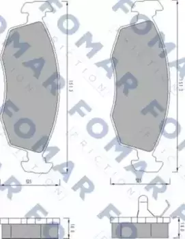 Тормозные колодки дисковые FOMAR 51478981
