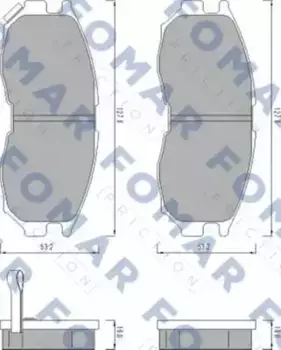 Тормозные колодки дисковые FOMAR 51479181