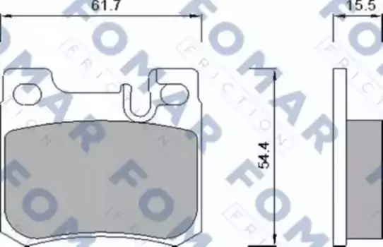 Тормозные колодки дисковые FOMAR 51622381