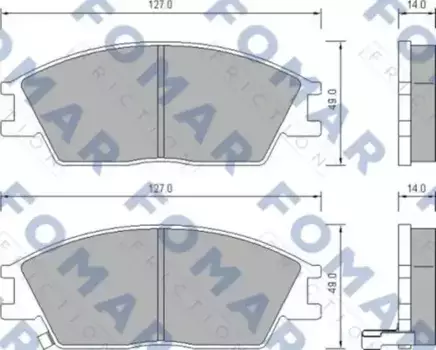 Тормозные колодки дисковые FOMAR 51648581