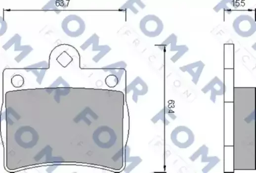 Тормозные колодки дисковые FOMAR 51653681