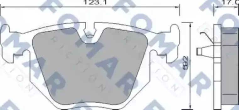 Тормозные колодки дисковые FOMAR 51661481