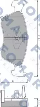 Тормозные колодки дисковые FOMAR 51667481