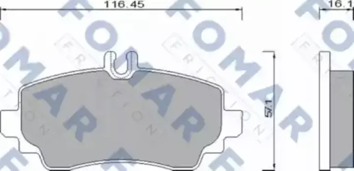 Тормозные колодки дисковые FOMAR 51668581