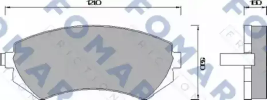 Тормозные колодки дисковые FOMAR 51679481