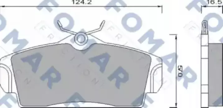 Тормозные колодки дисковые FOMAR 51680781