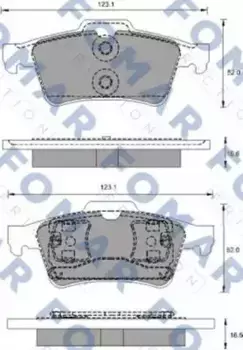 Тормозные колодки дисковые FOMAR 51686781