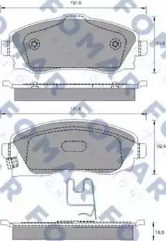 Тормозные колодки дисковые FOMAR 51783481