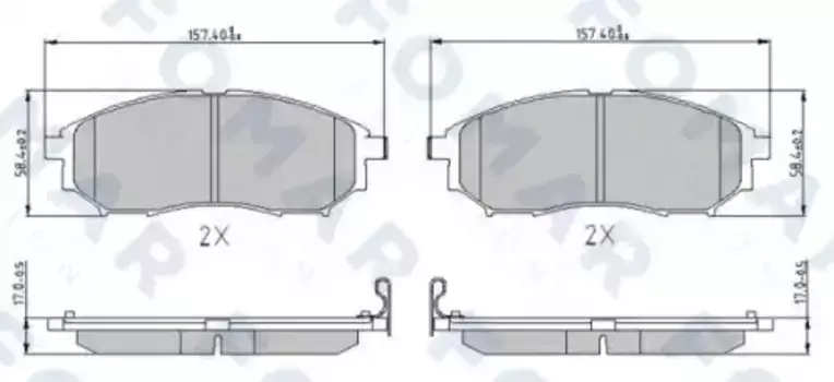 Тормозные колодки дисковые FOMAR FO846181