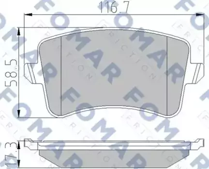 Тормозные колодки дисковые FOMAR FO857581