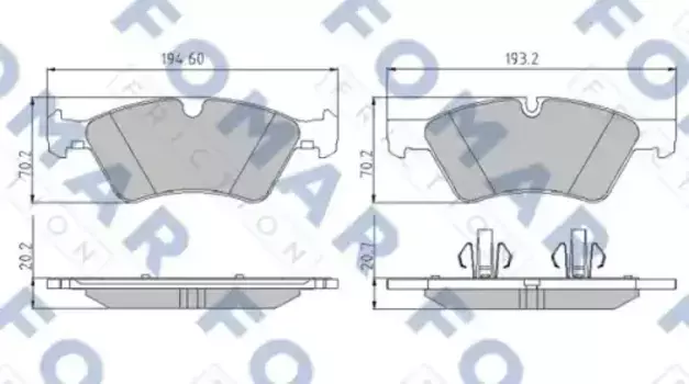 Тормозные колодки дисковые FOMAR FO858781