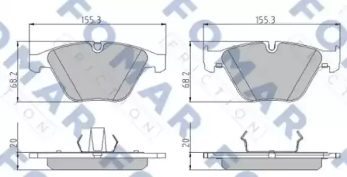 Тормозные колодки дисковые FOMAR FO922681