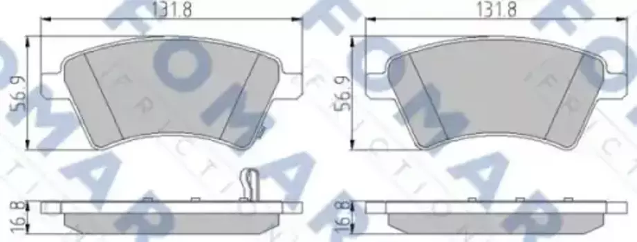 Тормозные колодки дисковые FOMAR FO926081