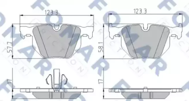 Тормозные колодки дисковые FOMAR FO930181