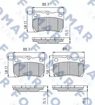 Тормозные колодки дисковые FOMAR FO935181