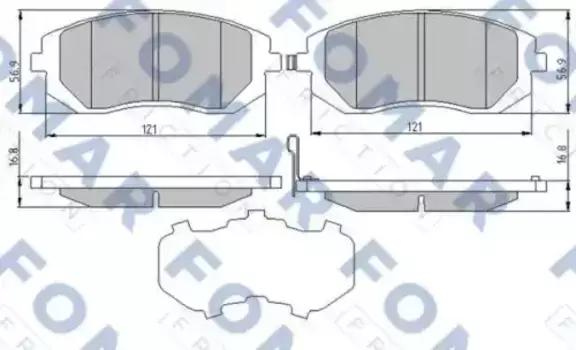 Тормозные колодки дисковые FOMAR FO973881