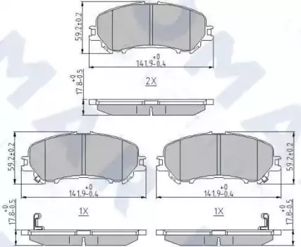 Тормозные колодки дисковые FOMAR FO 266181