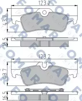 Тормозные колодки дисковые FOMAR FO 800781