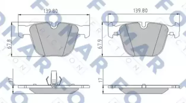 Тормозные колодки дисковые FOMAR FO 920881