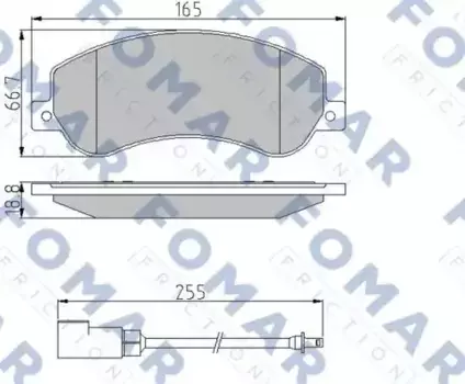 Тормозные колодки дисковые FOMAR FO 925081