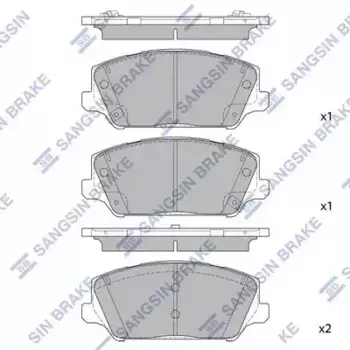 Тормозные колодки дисковые HI-Q SP1986