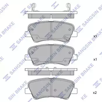 Тормозные колодки дисковые HI-Q SP2282