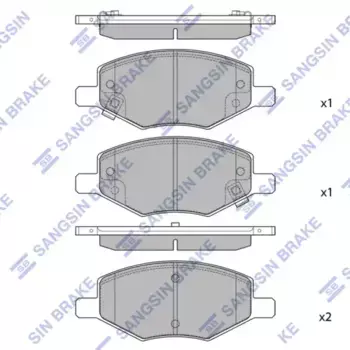 Тормозные колодки дисковые HI-Q SP2500A
