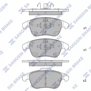 Тормозные колодки дисковые HI-Q SP2540