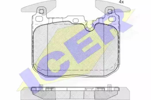 Тормозные колодки дисковые ICER 182093-200