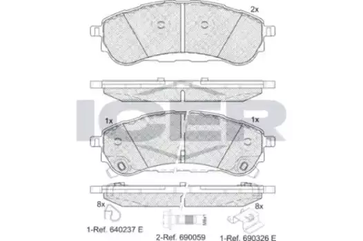 Тормозные колодки дисковые ICER 182389